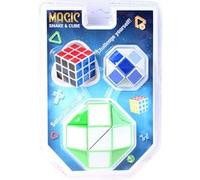 Johntoy puzzle Magic cube et serpent 3 pièces vert Vert G