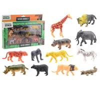 Johntoy Wildtiere Spielset - Animal World 12-teiliges Spielzeug