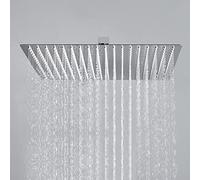 JOHO Acier Inoxydable 304,Tête de Douche pour Salle de bain,Pommeau de Douche avec Buse en Silicone,Anti-Calcaire(Carré 40x40cm).