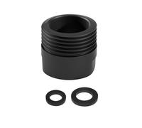 JOHO Adaptateur fileté pour barre de douche 1/2" IG vers 3/4" AG pour tuyau de jardin et de machine à laver, raccord de tuyau d'arrosage en laiton, noir