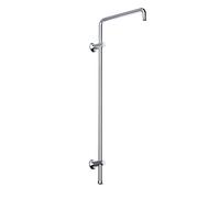 JOHO Barre de douche 91 cm, acier inoxydable, supports réglables, compatible trous existants, sans perçage - Chromé