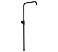 JOHO Barre de douche, acier inoxydable, sans perçage possible, compatible trous existants, installation murale universelle, Colonne de douche Réglable 69-111 cm, Noir mat