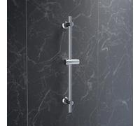 JOHO Barre de Douche en Acier Inoxydable Chrome 70 cm Colonne Douche avec Support de Douche Muraux Réglable