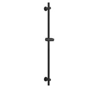JOHO Barre de douche en acier inoxydable avec support de douchette et fixations murales réglable compatible trous existants, colonne de douche 100 cm noir