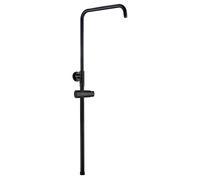 JOHO Barre de douche en acier inoxydable, Colonne de douche avec Support mural réglable compatible avec les trous de perçage existants, Réglable 69-111 cm avec support de douchette, Noir mat