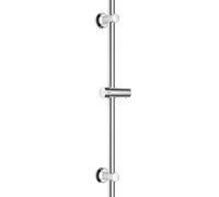 JOHO Barre de douche en acier inoxydable de 70 cm avec support de pommeau de douche et fixations murales variables, barre murale avec support de douchette, colonne de douche chromée