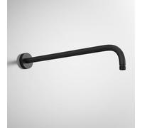 JOHO Bras de douche tube rond J en acier inoxydable 304 avec fonction anti-calcaire(40cm) noir avec charge de 52kg