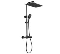 JOHO Inoxy 304 Colonne de Douche avec Plateau de Rangement Système de Douche Pluie Thermostatique pour Salle de Bain Ensemble de Douche Mitigeur Douhce&Pommeau Douche D30cm.