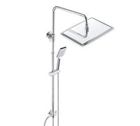 JOHO Colonne de Douche sans Robinetterie Colonne Douche Réglable sans Mitigeur pour Salle de bain Système de Douche Chromé Esemble de Douche pour baignoire Pommeau de Douche 35x25cm.