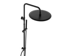 JOHO Colonne de Douche Murale Noir sans Robinetterie Colonne Douche pour Baignoire Réglable Hauteur Système de Douche Pluie Ensemble Douche Douchette Salle de bain avec Pommeau de Douche D30.