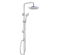 JOHO Colonne de Douche Hydromassage sans Robinetterie Réglable Colonne Douche pour Baignoire Ensemble Douche Murale Douchette Douche Salle de Bain Pommeau de Douche(ABS D20cm)