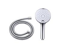 JOHO Douchette Salle de bain Pommeau de Douche Anti Calcaire Haute Pression, Douchette à main Ronde avec 3 modes douche et Tuyau de douche de raccordement de 150cm Chrome