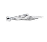 JOHO Duschkopf 350x250mm + Brausearm 370mm tête 35 x 25 cm avec Bras de Douche de 37 cm, Chromé