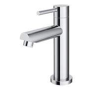 JOHO Robinet Lavabo Salle de Bain, Robinet Lave Main Eau Froide Uniquement avec Flexible Raccordement, Robinetterie Monocommande en Acier Inoxydable Pour WC et Salle de Bain Chromé
