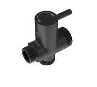 JOHO Vanne de commutation à 3 voies en laiton massif avec levier pour basculer entre pommeau de douche et pommeau de douche, vanne inverseur G1/2" + G3/4" système de douche pièce de rechange chromée