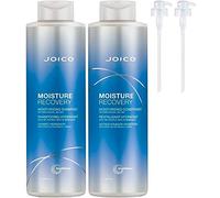 Joico Moisture Recovery Shampooing 1000 ml & Après-shampoing 1000 ml pour cheveux secs/abîmés/déshydratés Kit de soin double + pompes gratuites