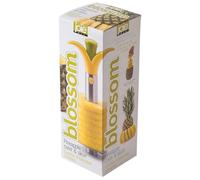 Joie 30666 Ananas épluche/coupe "Fleur", Acier Inoxydable, jaune/vert/argent, 25 x 8 x 8 cm