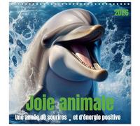 Joie animale - Une année de sourires et d'énergie positive (Calendrier mural carré 2026 30x30 cm) Calendrier double avec une page pour vos prises de ... vivre et de l'énergie positive de ces animaux