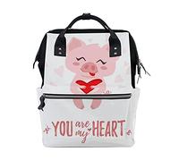 Joie Coeur Cochon Sac à Langer Sac à Dos Grande Capacité Multifonction Sac à Couches pour Voyage Maman Femme Papa