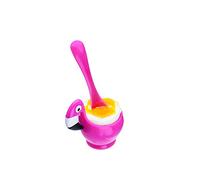 Joie Coquetier Flamant Rose avec cuillère 7 x 5 x 10 cm