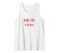 Joie de Vivre Cadeau Français Voyage à Paris Inscription Française Débardeur