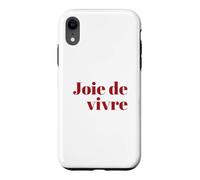 Joie de Vivre - Phrase en français Joie de Vie Coque pour iPhone XR