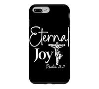 Joie Éternelle Psaume 16:11 Design Chrétien avec Croix Coque pour iPhone 7 Plus/8 Plus