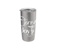 Joie Éternelle Psaume 16:11 Design Chrétien avec Croix Gobelet isotherme en acier inoxydable double paroi