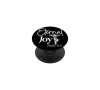 Joie Éternelle Psaume 16:11 Design Chrétien avec Croix PopSockets PopGrip Adhésif
