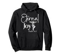 Joie Éternelle Psaume 16:11 Design Chrétien avec Croix Sweat à Capuche
