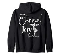 Joie Éternelle Psaume 16:11 Design Chrétien avec Croix Sweat à Capuche