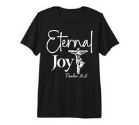 Joie Éternelle Psaume 16:11 Design Chrétien avec Croix T-Shirt Haut de Gamme