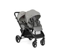 Joie - Evalite™ Duo - Poussette Double Légère - Siège Arrière Inclinable À Plat - Compatible Sièges Auto Et Nacelles - Suspension 4 Roues - Harnais 5 Points SoftTouch - Dès la naissance (Pebble)