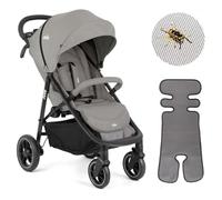 Joie Litetrax Poussette Canne 22 kg, Pliage Une Main, Pebble | Poussette compacte dès la naissance jusqu'à 22 kg, position allongée, suspension, habillage pluie et moustiquaire inclus