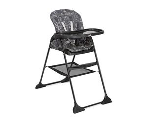Joie Mimzy Snacker Chaise haute compacte pliable (environ 6 mois à environ 15 kg/3 ans) - ABC Anthracite