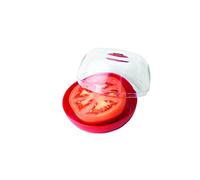 Joie MSC International Boîte pour Conserver Les tomates, Rouge et Transparent, 10,8 x 10,8 x 7,6 cm