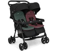 Joie Poussette double Aire Twin – côte à côte, capotes UPF 50+, habillage pluie inclus – Shale