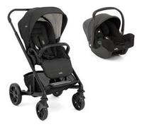 JOIE - Poussette duo Chrome + Coque I-Snug 2 + Adaptateurs + Habillage pluie - Ember Noir G