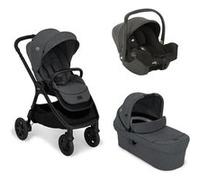 JOIE - Poussette TRIO Finiti Ebony + Siège-auto Gr0+ I-Snug 2 Shale + Nacelle Ramble XL Ebony Gris
