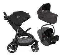 JOIE - Poussette trio Litetrax + Siège-auto I-Snug 2 + Nacelle Ramble - Shale Noir