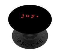 Joie. Simple Holiday Minimalist Typographie Noël PopSockets PopGrip Adhésif