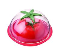 Joie Tomate Saver - Boîte de conservation pour tomates rouges avec couvercle transparent, sans BPA et réutilisable, garde les produits frais, rouge