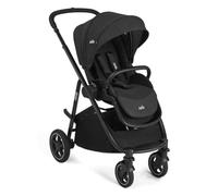 JOIE - VERSATRAX - Poussette naissance à 22 kg - Assise Réversible - Pliage 1 main - Roues Anti-Crevaison - Compatible Coque, nacelle - Habillage pluie, adaptateurs et porte-gobelet inclus - Raven