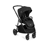 JOIE - VERSATRAX - Poussette naissance à 22 kg - Assise Réversible - Pliage 1 main - Roues Anti-Crevaison - Compatible Coque, nacelle - Habillage pluie, adaptateurs et porte-gobelet inclus - Raven