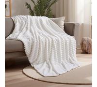 Joiedomi Couverture Polaire Blanche Twin 152 x 203 cm, Ultra Douce et Chaude en Flanelle, idéale pour lit, idée Cadeau pour Femmes, Mamans et Filles