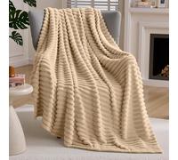 Joiedomi Couverture Polaire Marron 127 x 177 cm, Ultra Douce et Chaude en Flanelle, idéale pour canapé, idée Cadeau pour Femmes, Mamans et Filles