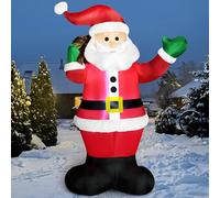 Joiedomi Père Noël gonflable de 1,8 m Sac cadeau de Noël géant gonflable à LED pour décoration de cour, intérieur ou extérieur