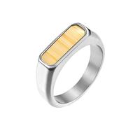 Joievievie Bague Chevalière Rectangulaire Géométrique Bois Incrusté Plaqué Poli Bijoux Homme Taille 57