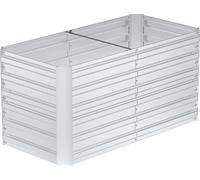 JOIEYOU 120x60x58cm Bac à fleurs en métal pour parterres surélevés, 435L Acier galvanisé Bac à plantes rectangulaire à construire soi-même, Bac à plantes extérieur pour légumes fleurs fruits herbes ar