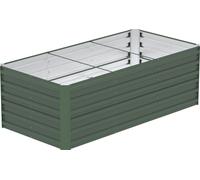 JOIEYOU 180x90x58cm Bac à fleurs en métal pour parterres surélevés, 975L Acier galvanisé pour parterres de jardin, bac à plantes rectangulaire à construire soi-même, bac à plantes d'extérieur pour lég